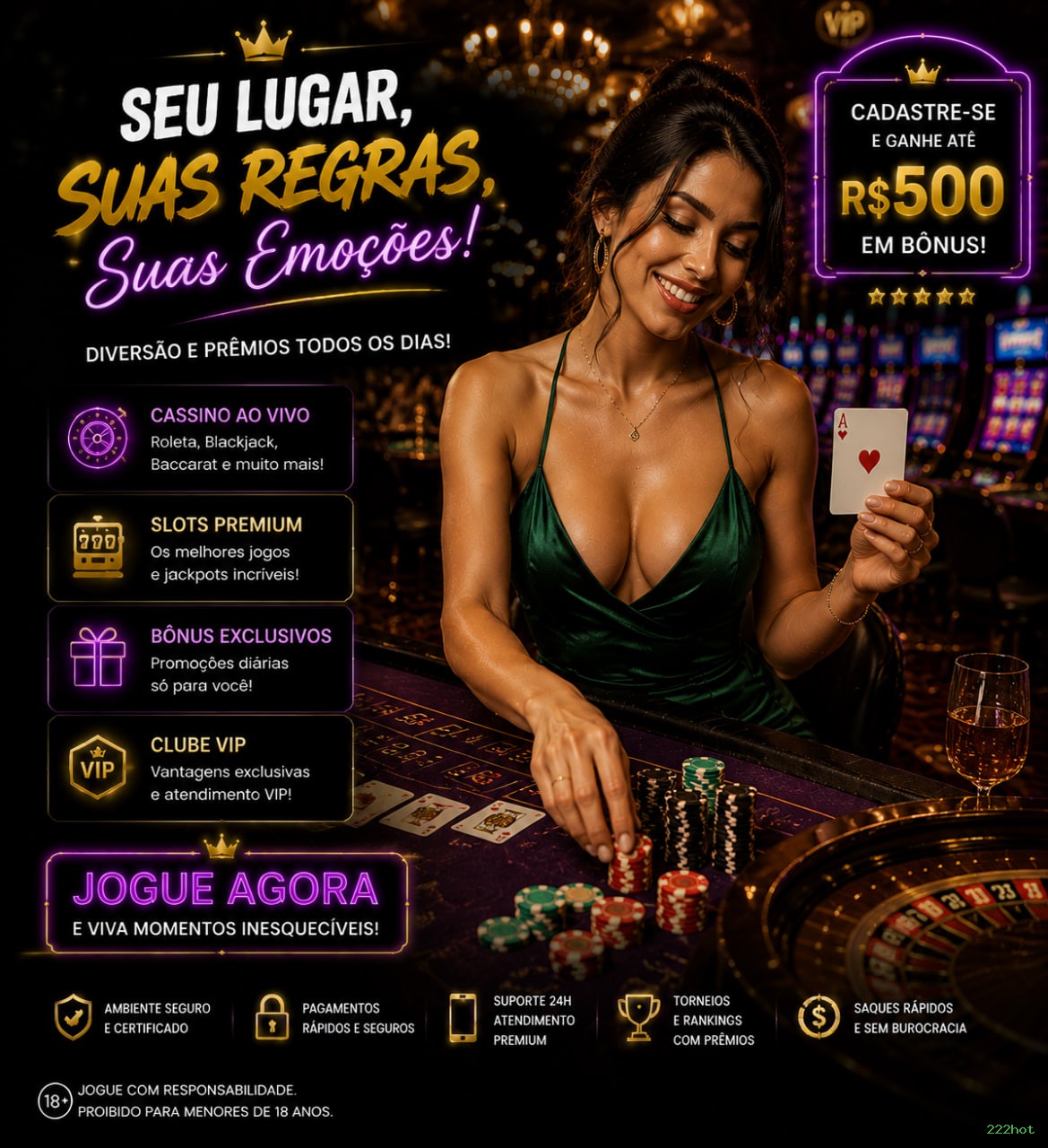 Jogos com dublagem PT-BR no 222hot — imersão total